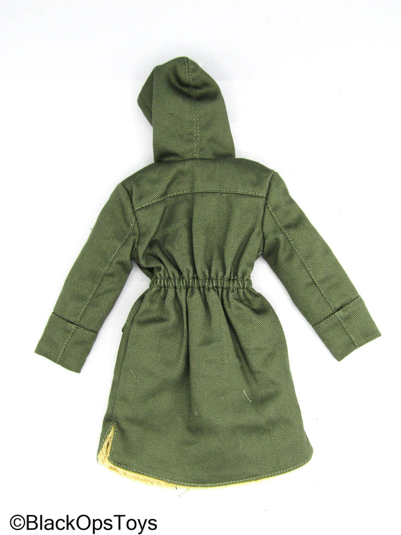 Load image into Gallery viewer, WWII - German SS-Panzer Div - Green Cold Weather Hooded Coat
