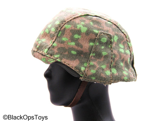 WWII - German Dunkirk Gunner - Metal Dot Camo Helmet