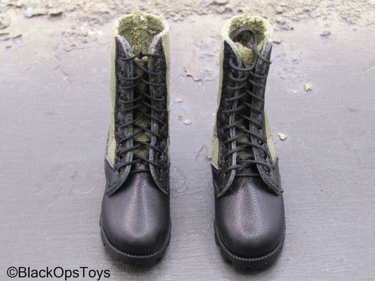 Vietnam US MACV-SOG - Green & Black Jungle Boots (Foot Type)