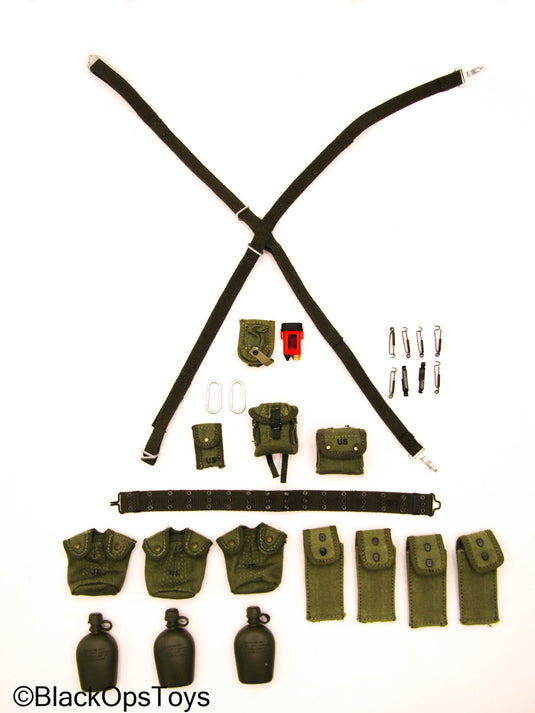 Vietnam US MACV-SOG - Green Rivet Belt w/Pouch & Gear Set