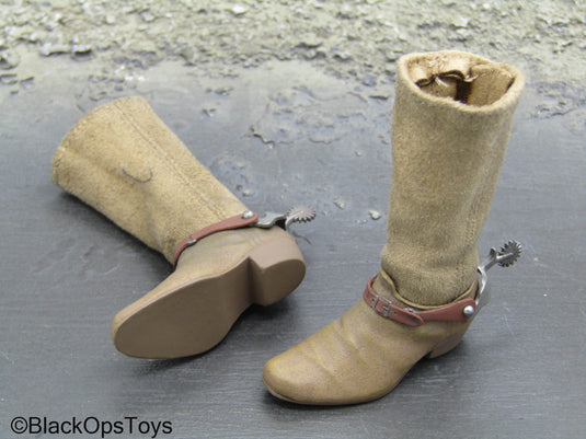 The Good the Bad & The Ugly - Tan Cowboy Boots w/Spurs (Peg Type)