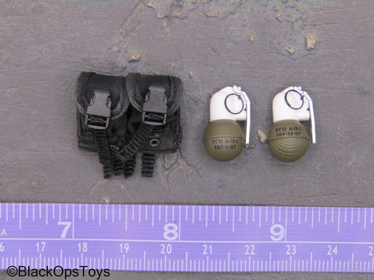 Russian Spetsnaz MVD SOBR - Frag Grenades w/Black MOLLE Pouch