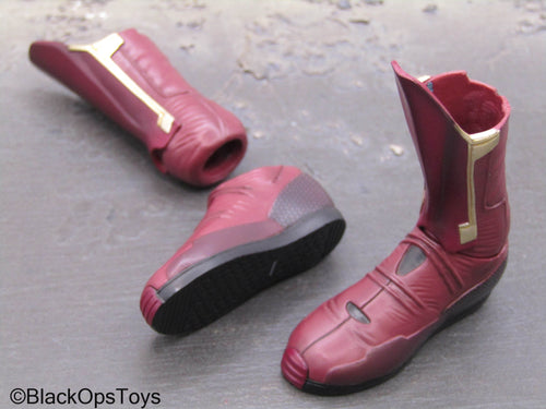 Avengers Age Of Ultron - Vison - Red 2-Part Boots (Peg Type)