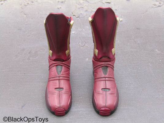 Avengers Age Of Ultron - Vison - Red 2-Part Boots (Peg Type)