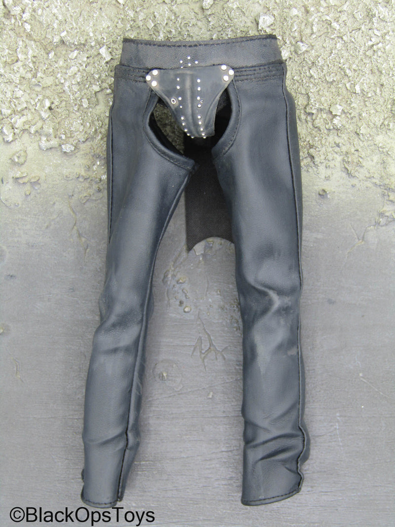 Load image into Gallery viewer, The Marauder - Black Leather Like Pants
