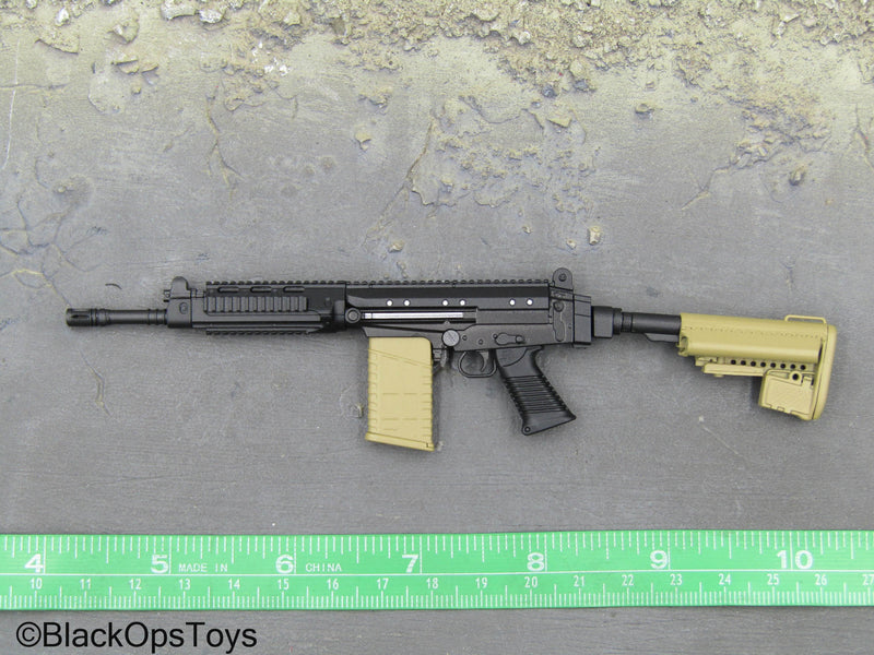 Load image into Gallery viewer, PMC - Black &amp; Tan SA-58 Rifle w/Folding Stock
