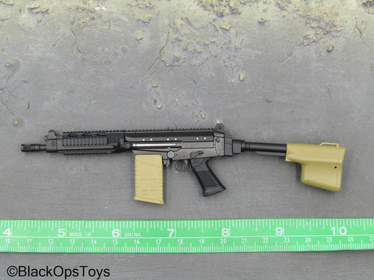 PMC - Black & Tan SA-58 Rifle w/Attachment