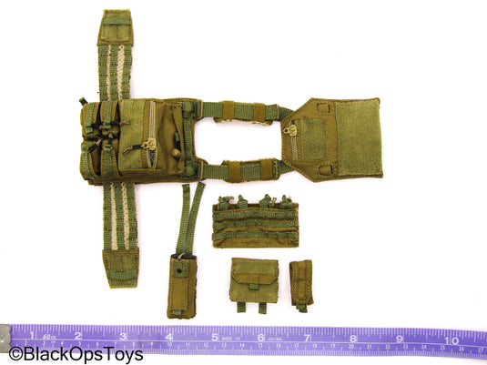 Bravo 0-6 Countdown - Green MOLLE Combat Vest w/Pouches