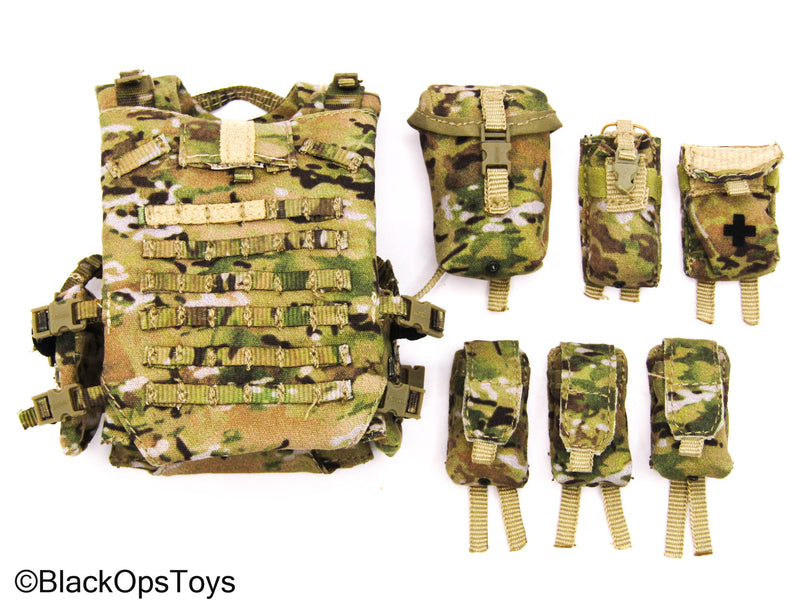 Load image into Gallery viewer, 101st Airborne Div. - OCP Multicam MOLLE Combat Vest w/Pouches
