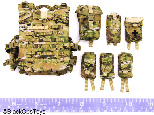 101st Airborne Div. - OCP Multicam MOLLE Combat Vest w/Pouches