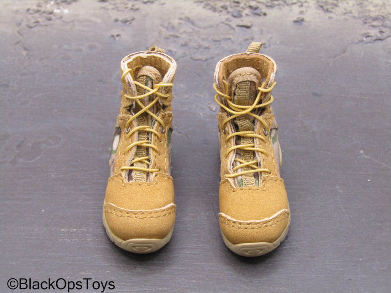 Load image into Gallery viewer, 50th Anniv HK SDU - Tan &amp; Multicam Combat Boots (READ DESC)
