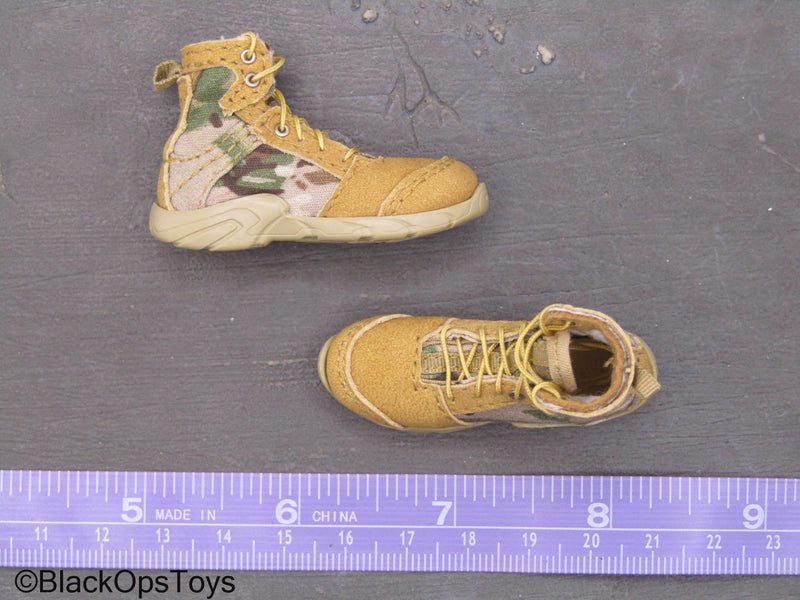 Load image into Gallery viewer, 50th Anniv HK SDU - Tan &amp; Multicam Combat Boots (READ DESC)
