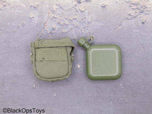 Vietnam MACV-SOG - 2QT Square Canteen w/Green Pouch