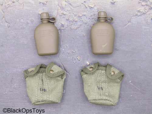 Vietnam MACV-SOG - Canteens w/Pouches (x2)