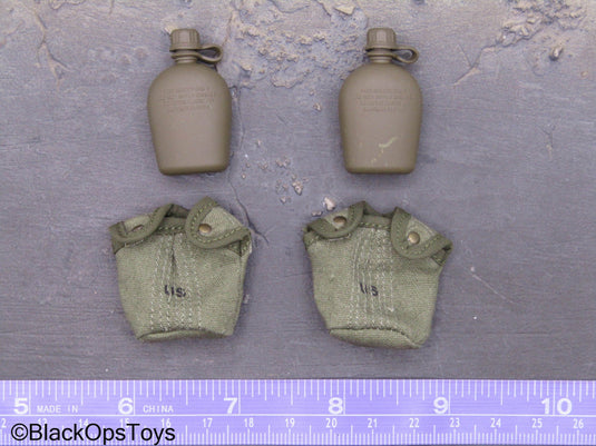 Vietnam MACV-SOG - Canteens w/Pouches (x2)