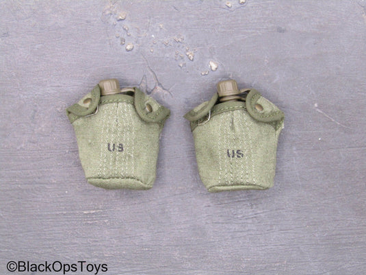 Vietnam MACV-SOG - Canteens w/Pouches (x2)