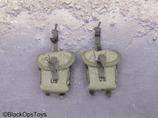 Vietnam MACV-SOG - Green Ammo Pouches (x2)