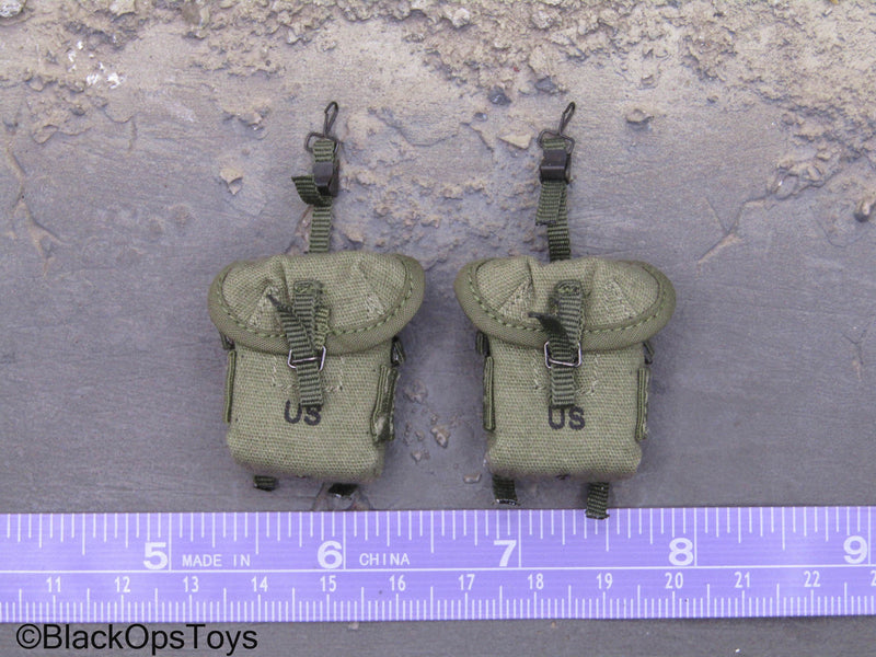 Load image into Gallery viewer, Vietnam MACV-SOG - Green Ammo Pouches (x2)
