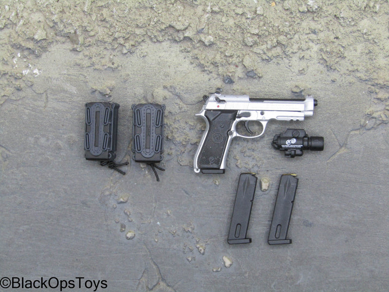 Load image into Gallery viewer, PMC Weapon Set F Ver. C - Silver-Colored M9 Pistol Set
