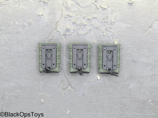 PMC Weapon Set F Ver. D - OD Green Magazine Holsters (x3)