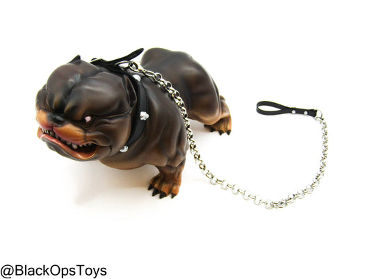 Poker Kingdom - Nell - Brown Bulldog w/Collar & Metal Chain