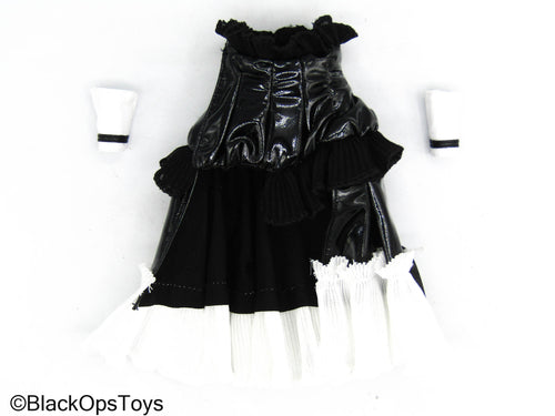 Frontline Maid Girl - Black & White Female Maid Dress w/Cuffs