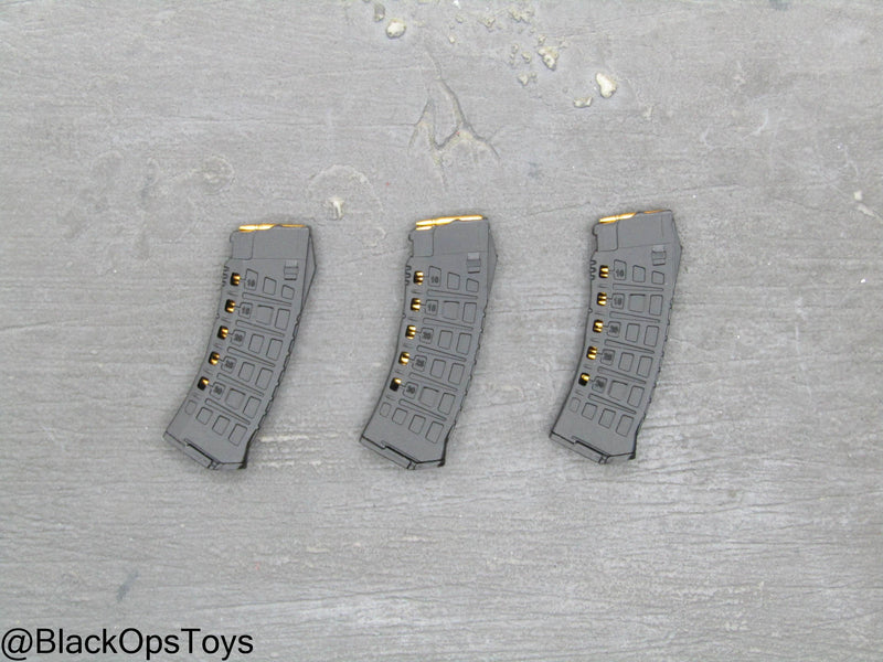 Load image into Gallery viewer, Russian Spetsnaz MVD SOBR - Black Skeleton AK-12 Magazine Set (x3)
