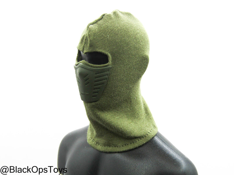 Load image into Gallery viewer, Russian Spetsnaz MVD SOBR - OD Green Balaclava w/Hardcover
