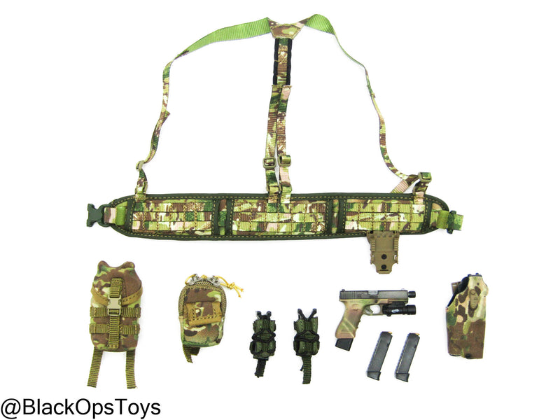 Load image into Gallery viewer, Russian Spetsnaz MVD SOBR - Camo Battle Belt Set w/9mm Pistol
