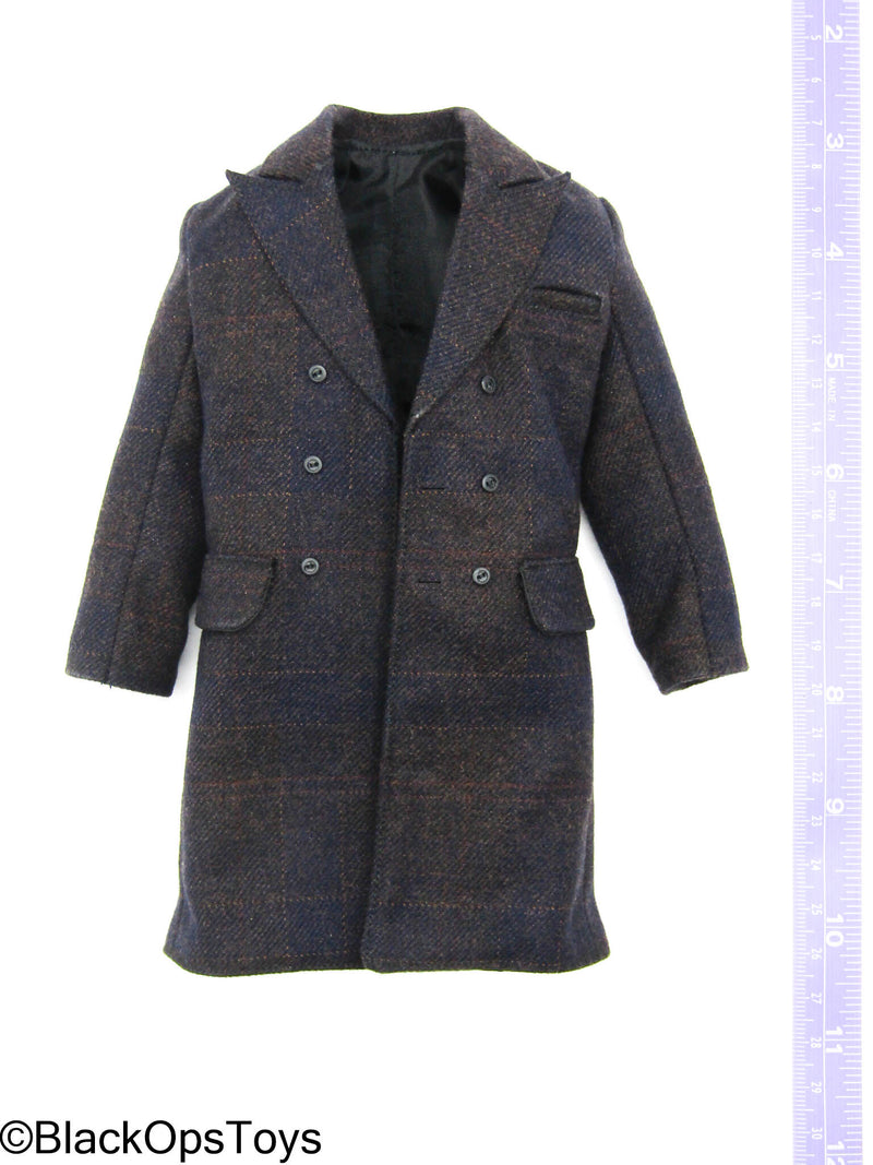 Load image into Gallery viewer, Poker Kingdom LTD - Nell - Purple Hue Plaid Wool Like Overcoat
