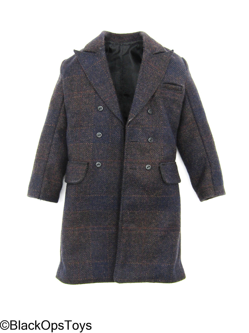 Load image into Gallery viewer, Poker Kingdom LTD - Nell - Purple Hue Plaid Wool Like Overcoat
