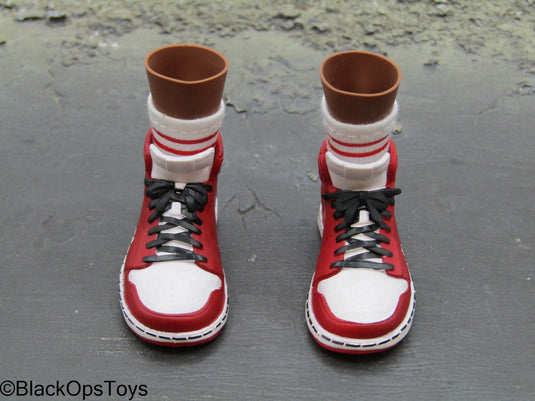 Spider-Man ITS - Miles Morales - Red & White Shoes (Foot Type)