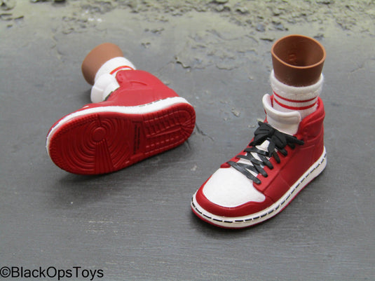 Spider-Man ITS - Miles Morales - Red & White Shoes (Foot Type)