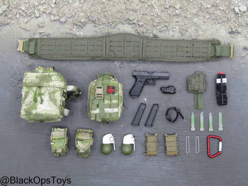 SOBR - Version R - Battle Belt w/9mm Pistol, Gear, & Pouch Set