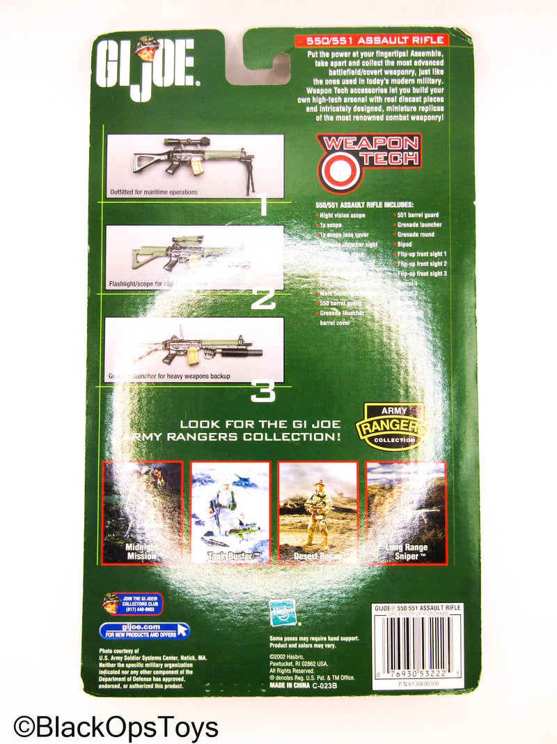 Load image into Gallery viewer, GI JOE - Metal 550/551 Assault Rifle Weapon Tech - MINT IN BOX
