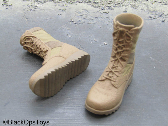 Tan Combat Boots (Peg Type)