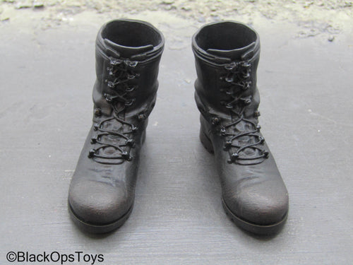 Black Combat Boots (Peg Type)