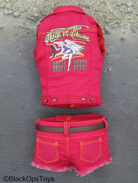 Resident Evil 2 Claire Redfield - Red Female Vest & Short Shorts