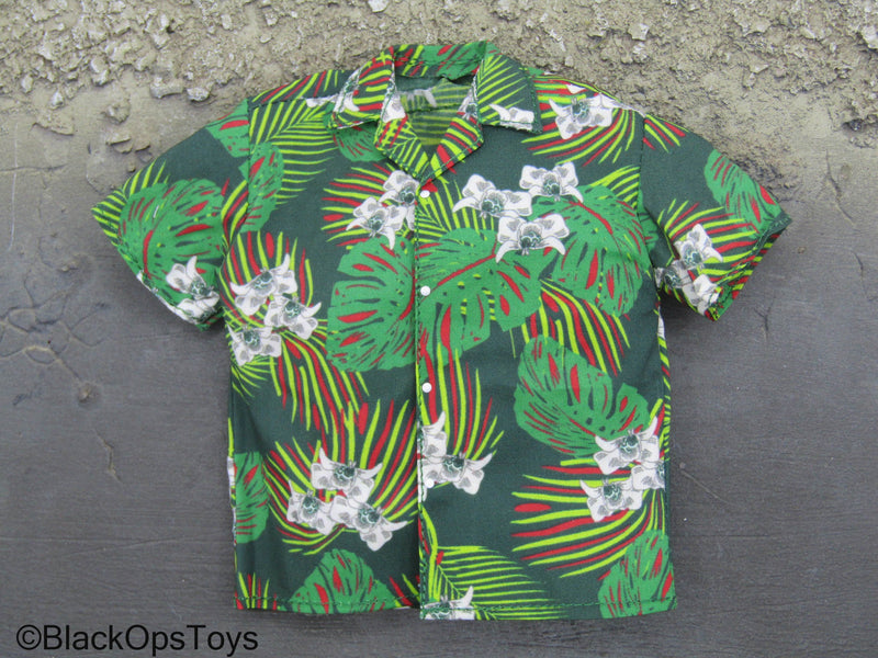 Load image into Gallery viewer, BTTF - Doc Brown - Green Tropic Shirt
