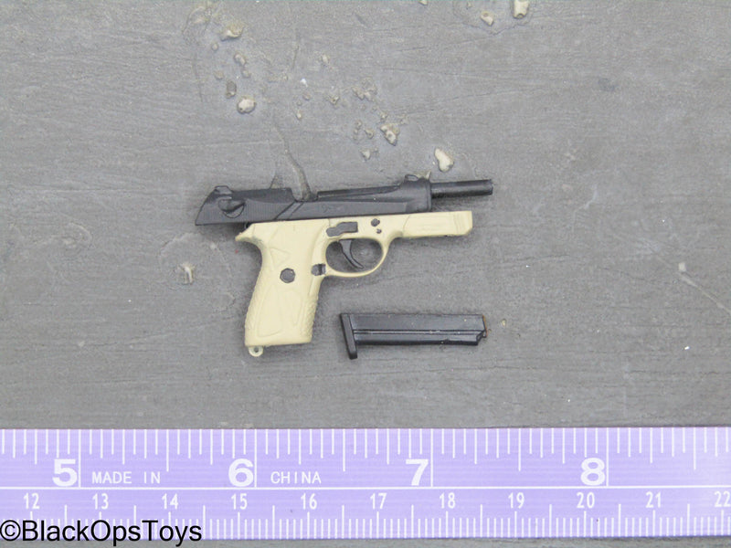 Load image into Gallery viewer, Beige Beretta w/Drop Leg Holster &amp; Removable Magazine
