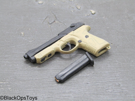 Beige Beretta w/Drop Leg Holster & Removable Magazine