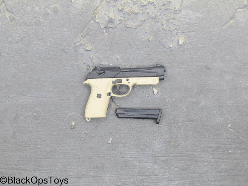 Load image into Gallery viewer, Beige Beretta w/Drop Leg Holster &amp; Removable Magazine
