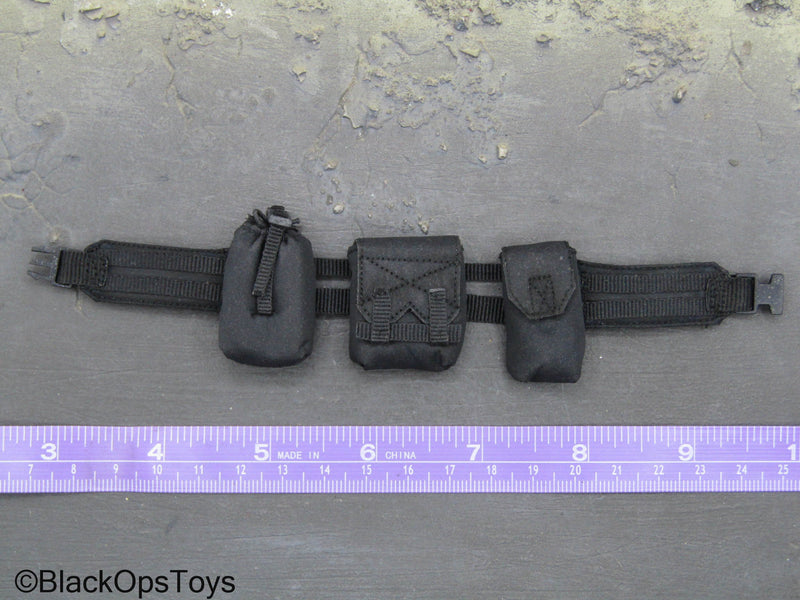 Load image into Gallery viewer, Warriors Of The Future Johnson - Black Utility Belt w/Pouches
