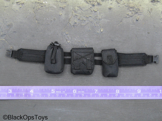 Warriors Of The Future Johnson - Black Utility Belt w/Pouches