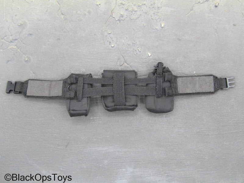 Load image into Gallery viewer, Warriors Of The Future Johnson - Black Utility Belt w/Pouches
