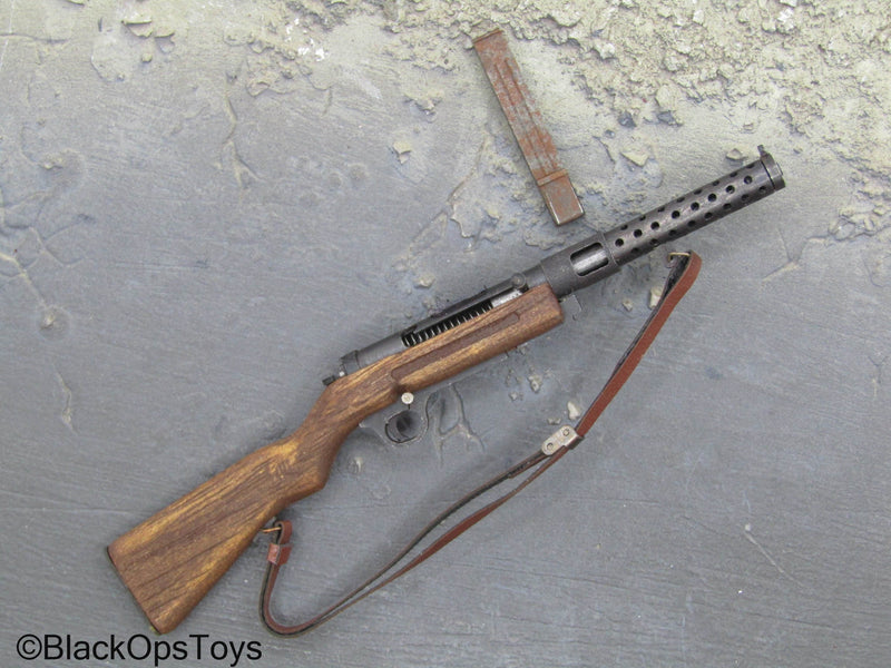 Load image into Gallery viewer, WWII - Wood &amp; Metal Steyr MP34 Submachine Gun
