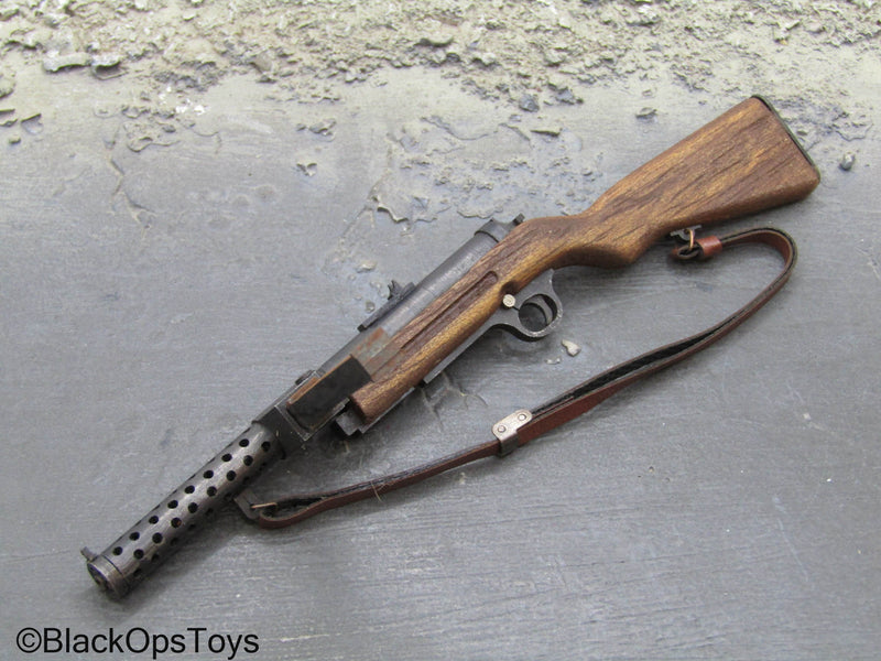 Load image into Gallery viewer, WWII - Wood &amp; Metal Steyr MP34 Submachine Gun
