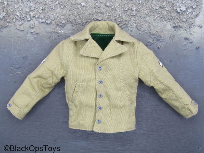 Load image into Gallery viewer, WWII - Tan M41 Sergeant Jacket w/Green Inner Lining
