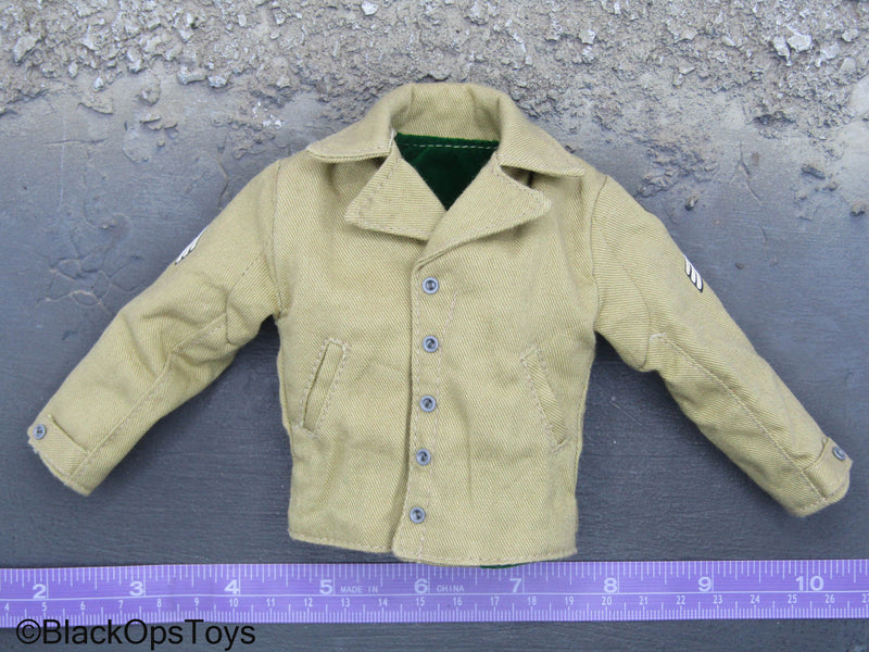 Load image into Gallery viewer, WWII - Tan M41 Sergeant Jacket w/Green Inner Lining
