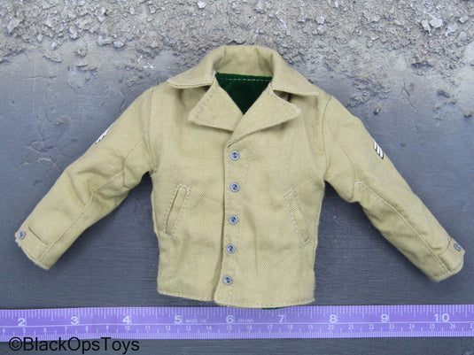 WWII - Tan M41 Sergeant Jacket w/Green Inner Lining